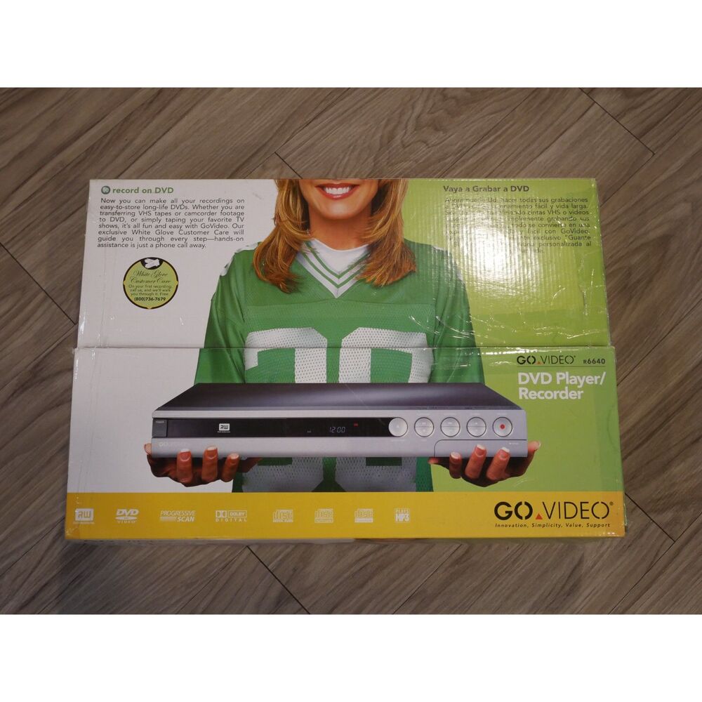 GoVideo R6640 DVD Player Recorder Open Box New DVD-R RW Original Box